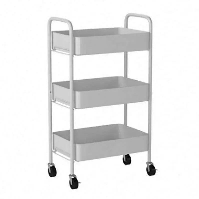 Trolley With Wooden Storage Tier Bamboo