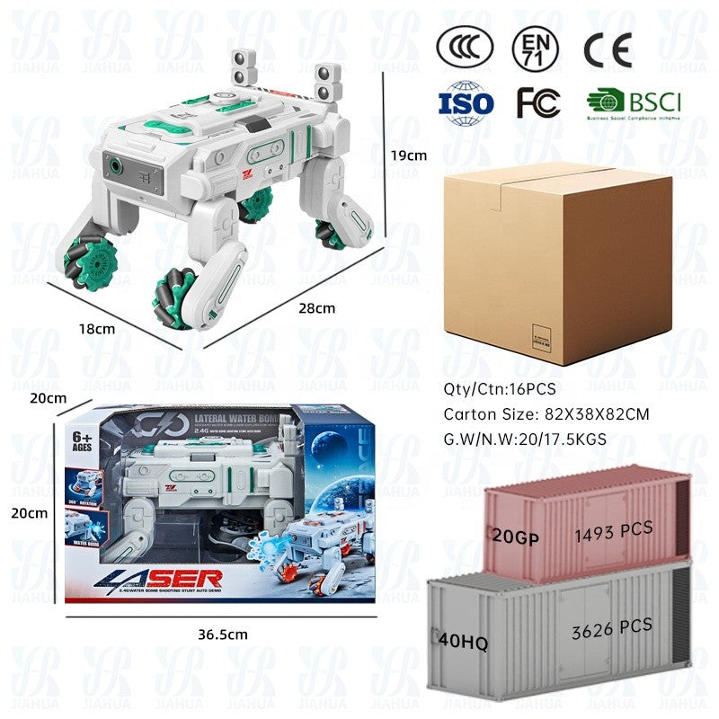 AiJH Remote Control Car With Soft Bullet Toys 2.4G Moon Rover Robot Car Gesture Sensing Rc Stunt Car