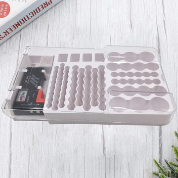 Battery Storage Organiser Holder with Tester Holds 93 Batteries Battery Caddy Rack