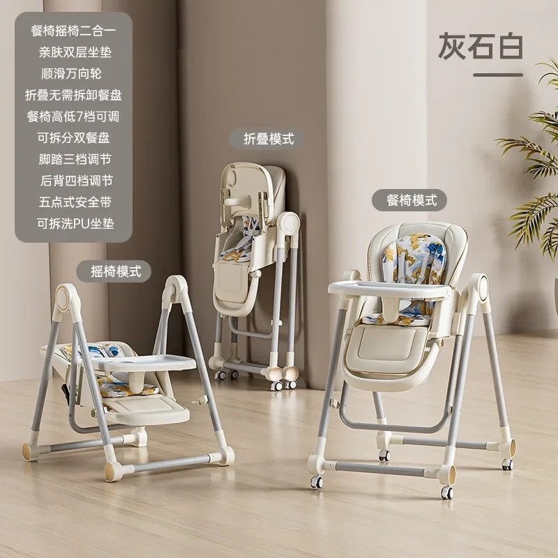 2-in-1 Foldable Sitting and Rocking Children's Dining