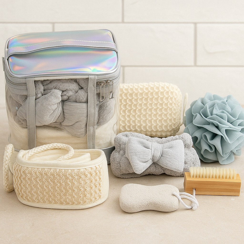 Spa Bath Accessories Gift Set with Travel Zip Bag Spa Accessories