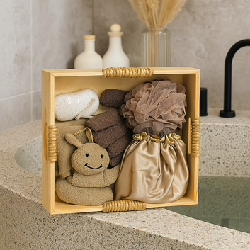 Deluxe Spa Bath Accessories Gift Set with Wooden Box Spa Accessories
