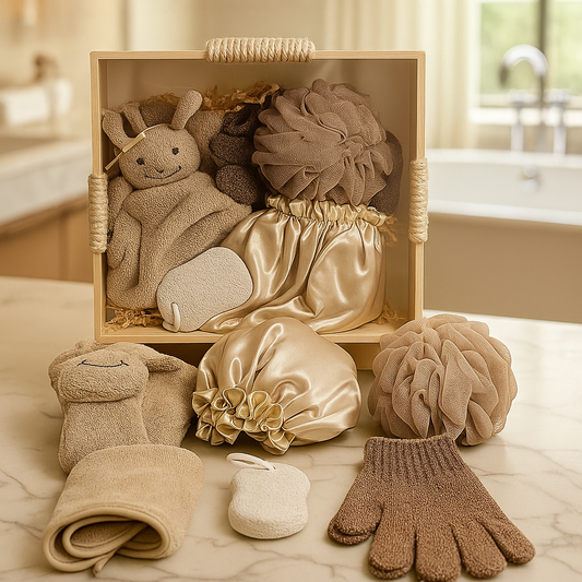 Deluxe Spa Bath Accessories Gift Set with Wooden Box Spa Accessories