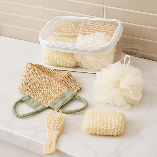 Spa Bath Accessories Set with Travel Zip Bag Spa Accessories