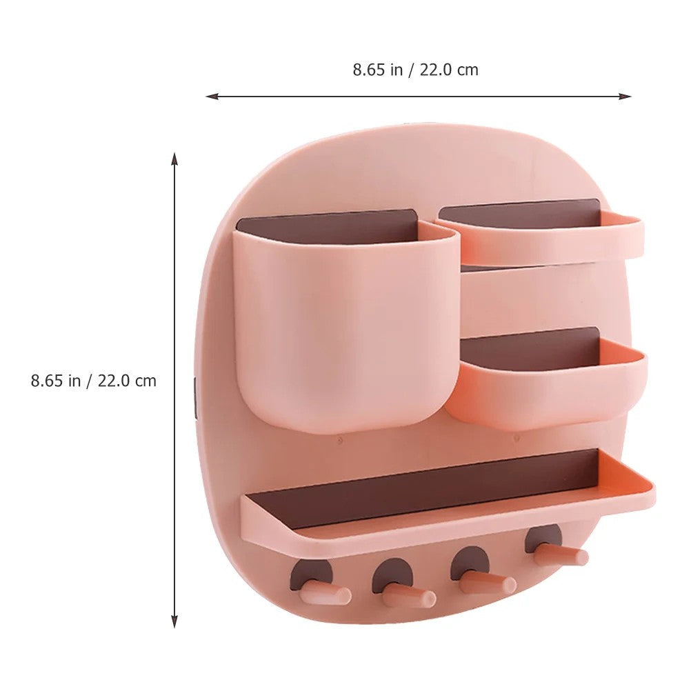 Bathroom Organizer Shelf Wall Mounted Storage Holder With Hooks Floating Shelves For Towels Bath Supplies Wall Shelf