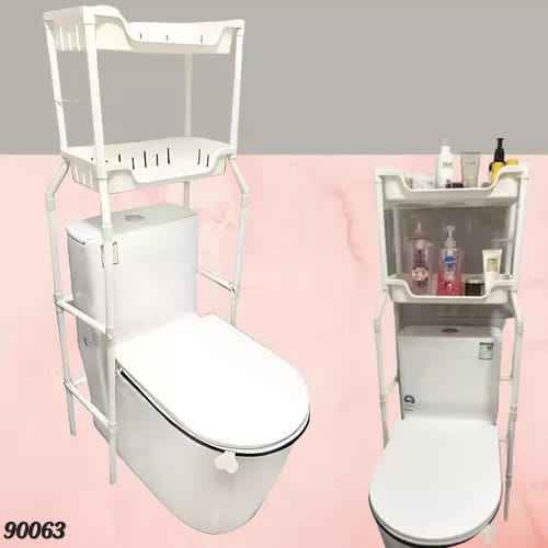 High Capacity Bathroom Commode Storage Rack | Multi-Layer Organizer Shelf