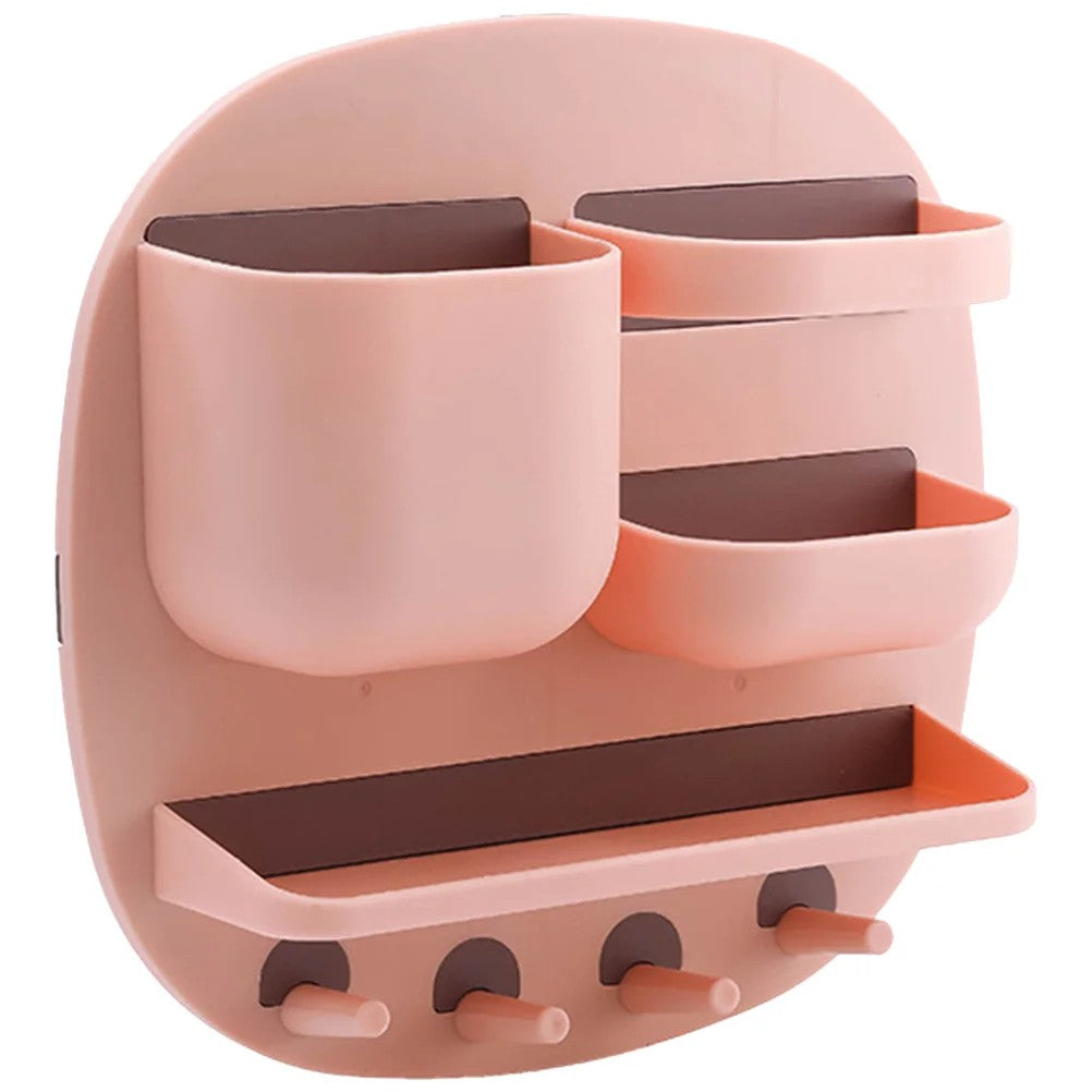 Bathroom Organizer Shelf Wall Mounted Storage Holder With Hooks Floating Shelves For Towels Bath Supplies Wall Shelf