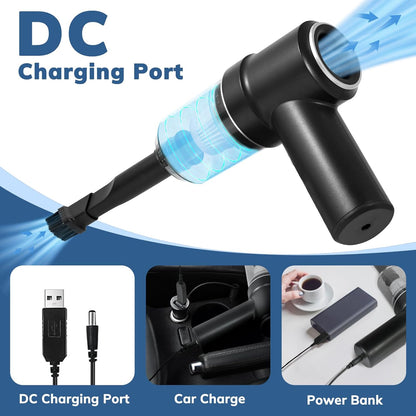 2 in 1 Air Duster Handheld Car Vacuum Cleaner