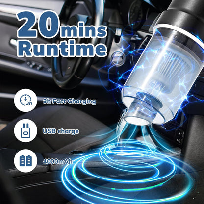 2 in 1 Air Duster Handheld Car Vacuum Cleaner