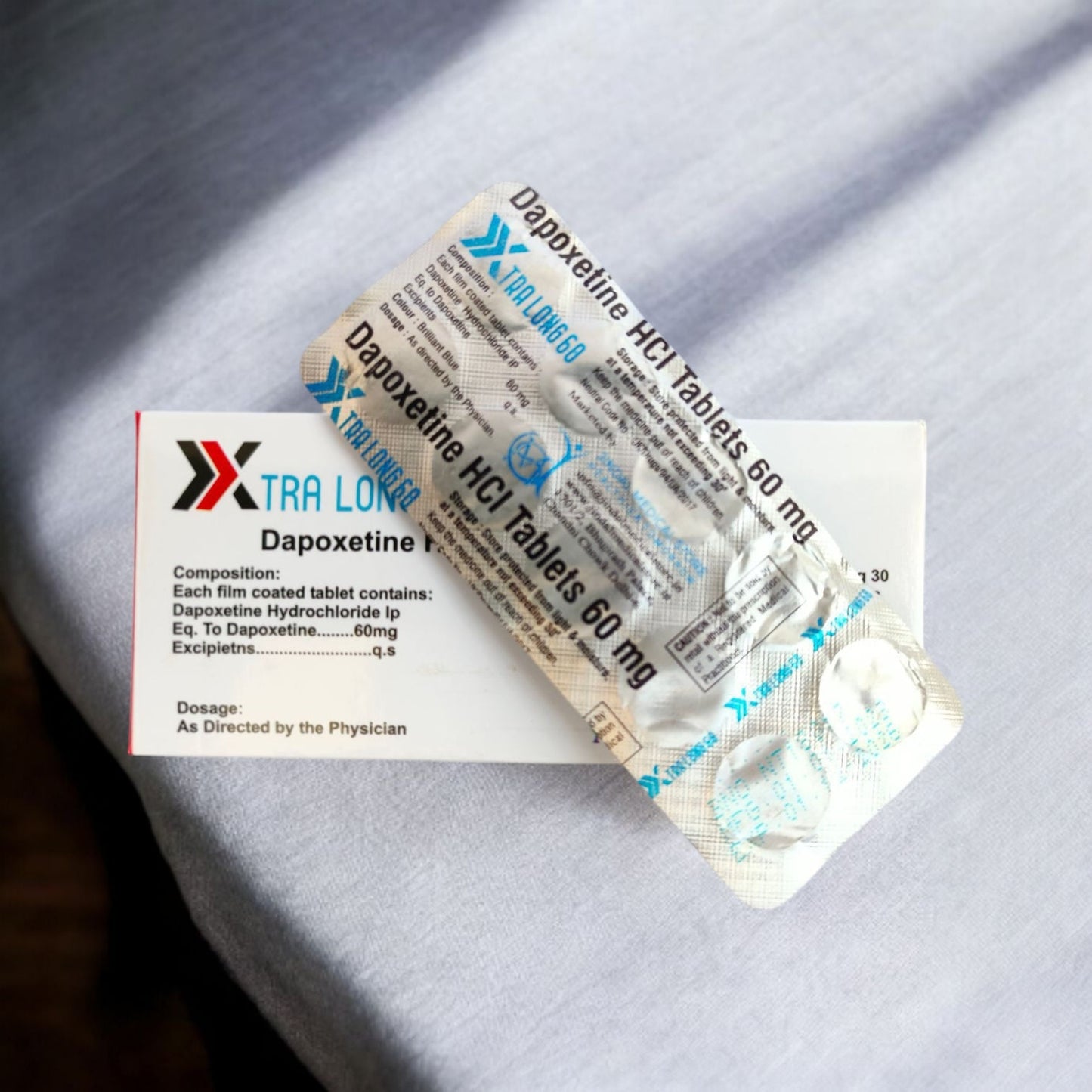 Xtra Long 60mg - D@poxetine 60mg Tablets (10 tabs pack).