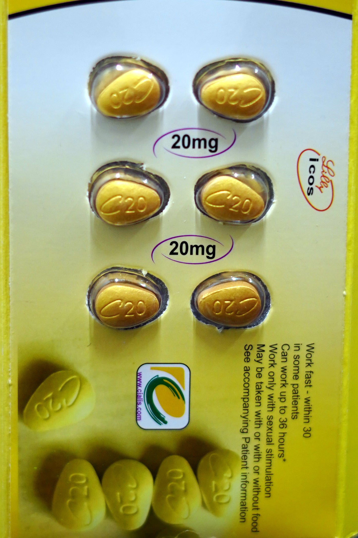 Gold 20mg - 6 Tablets in a pack