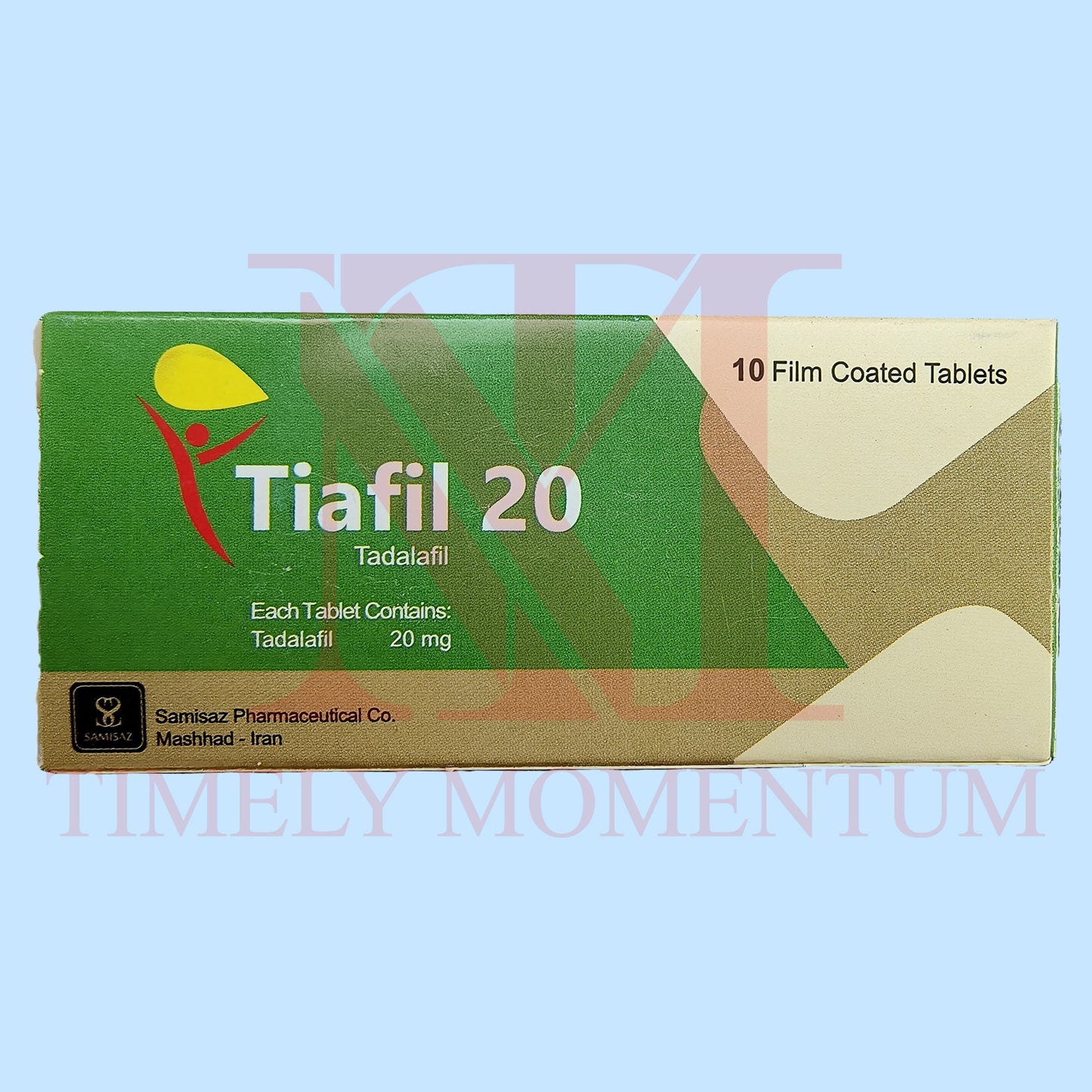 Original Tiafil 20mg (Tadal@fil 20mg) - Iranian Imported Formula - 10 Tablets