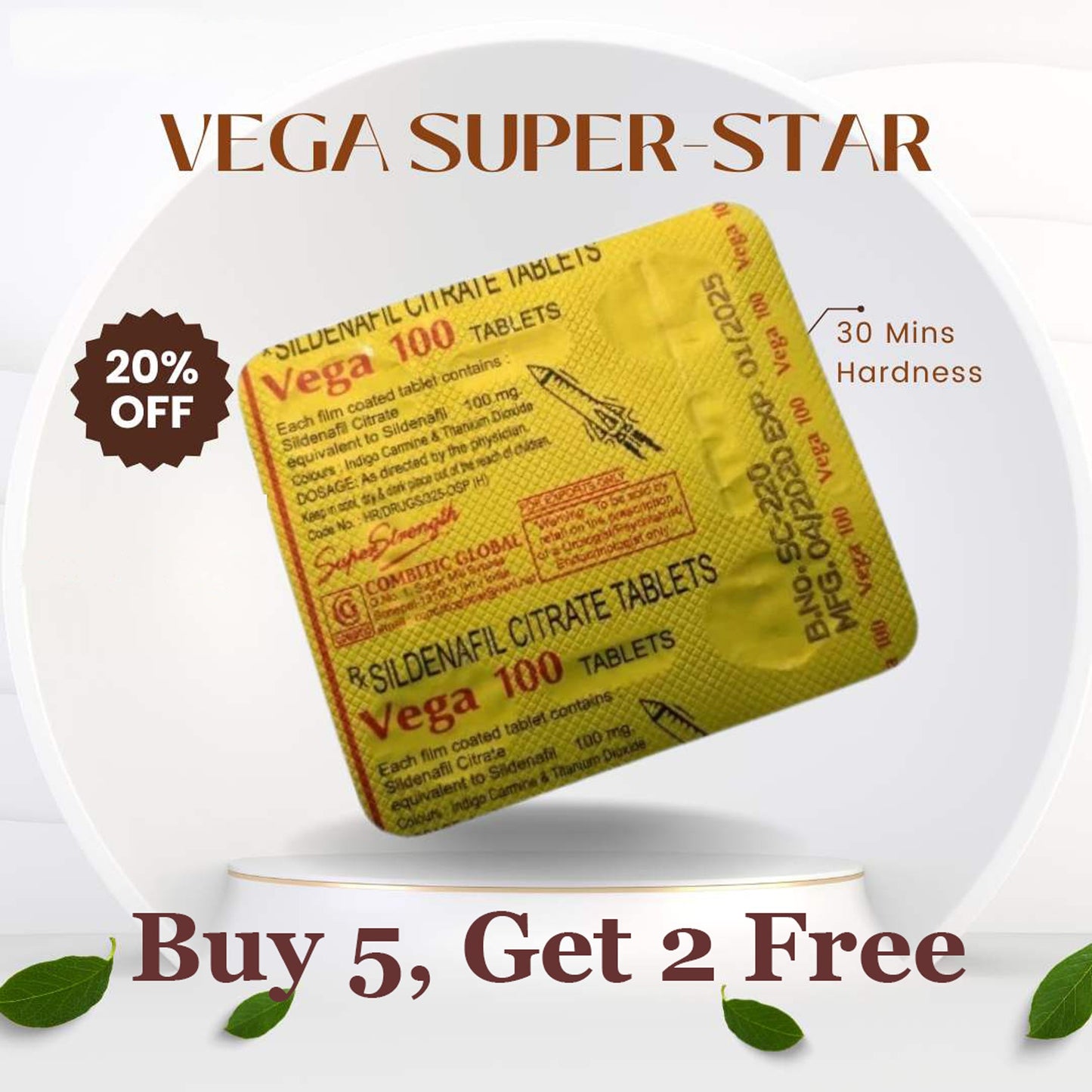 Vega 100 Tablets - Silden@-fil 100mg