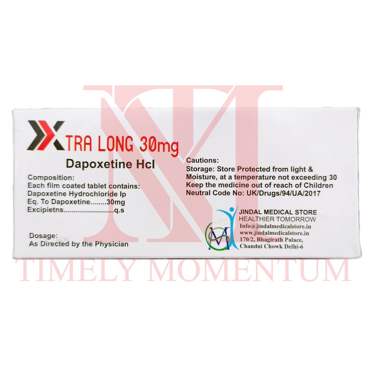 Xtra L0ng 30mg Tabs - D@p0xetine 30mg Tablets (10 Tablets Pack).