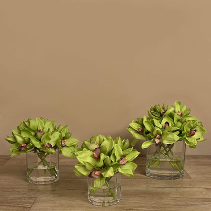Cymbidium Arrangement in Glass