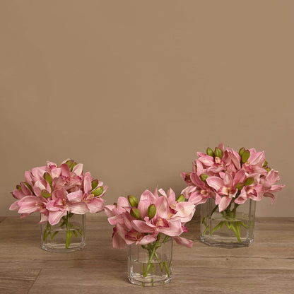 Cymbidium Arrangement in Glass