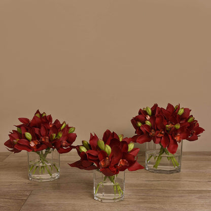 Cymbidium Arrangement in Glass
