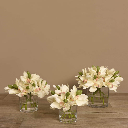 Cymbidium Arrangement in Glass