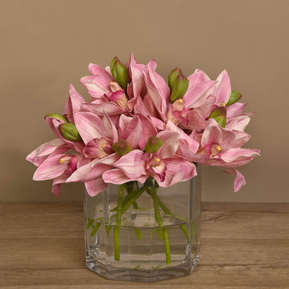 Cymbidium Arrangement in Glass