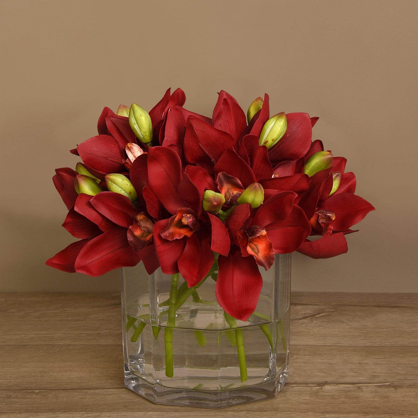 Cymbidium Arrangement in Glass