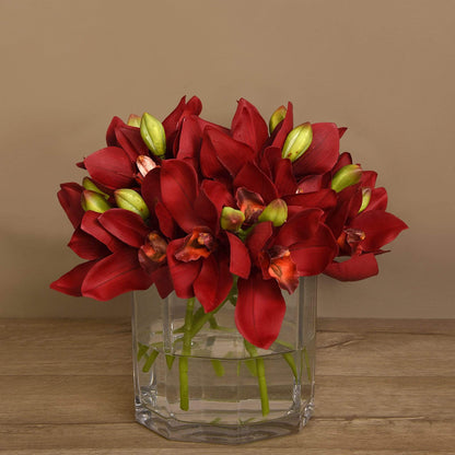 Cymbidium Arrangement in Glass