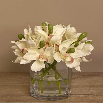 Cymbidium Arrangement in Glass