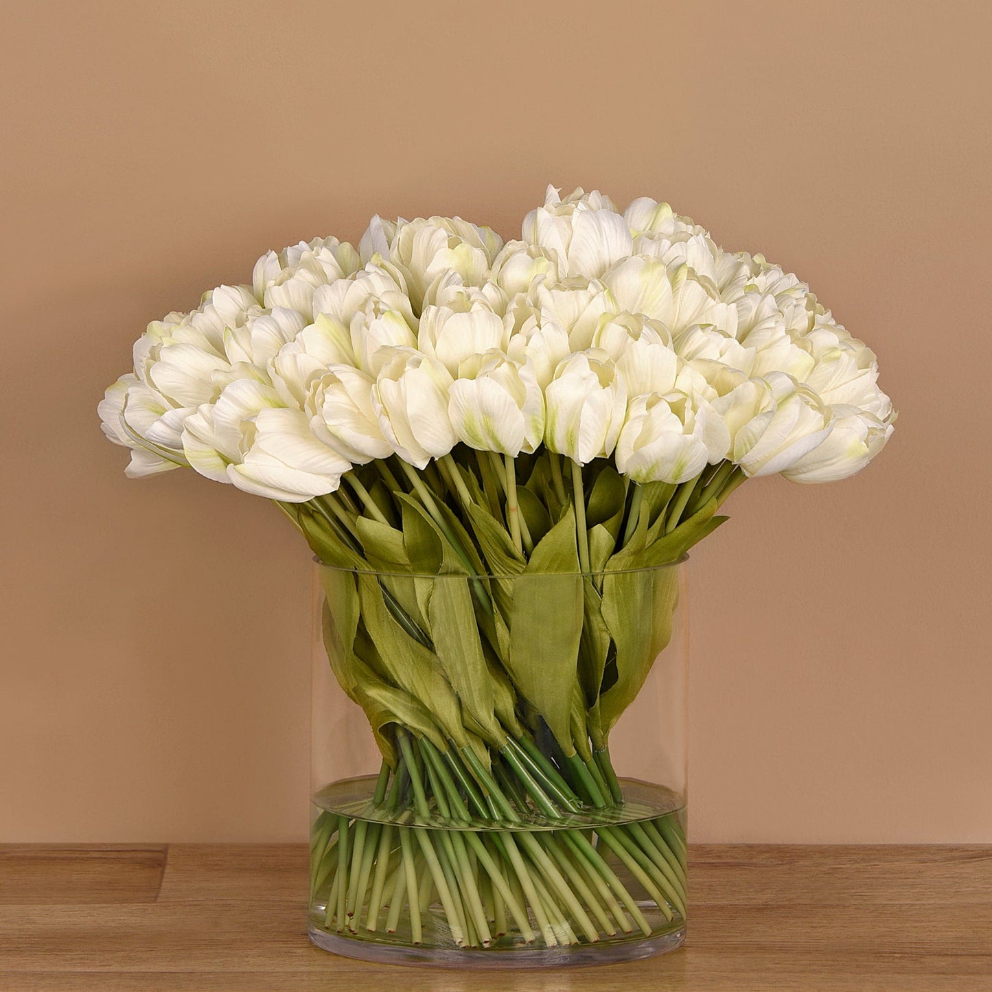 Tulip Arrangement in Glass Vase