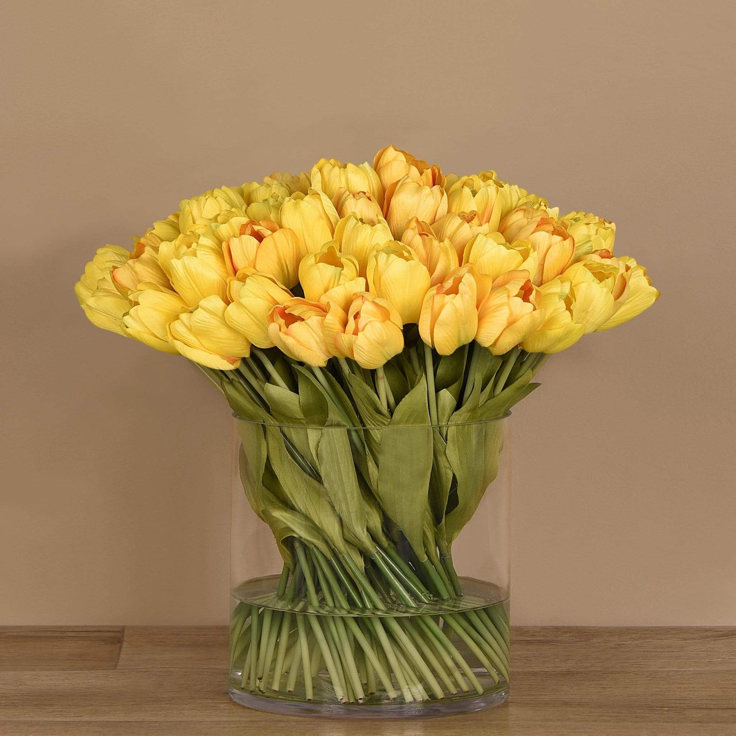Tulip Arrangement in Glass Vase