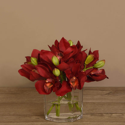 Cymbidium Arrangement in Glass