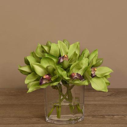 Cymbidium Arrangement in Glass