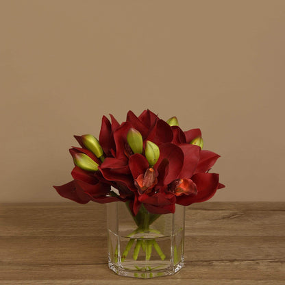 Cymbidium Arrangement in Glass