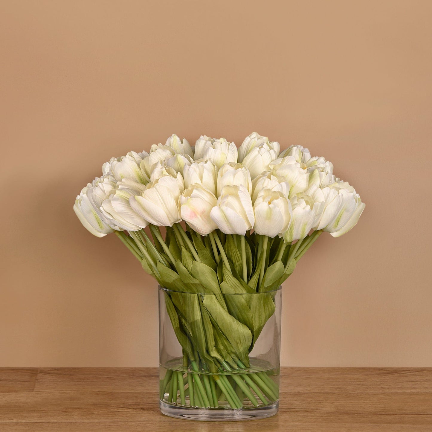 Tulip Arrangement in Glass Vase