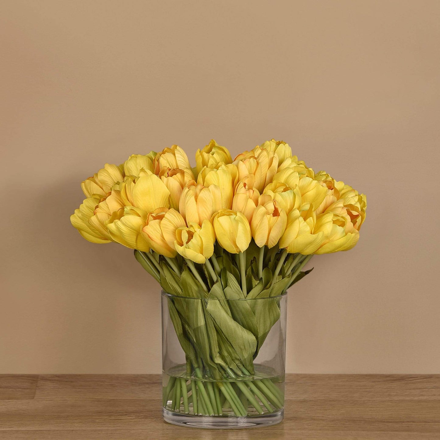 Tulip Arrangement in Glass Vase