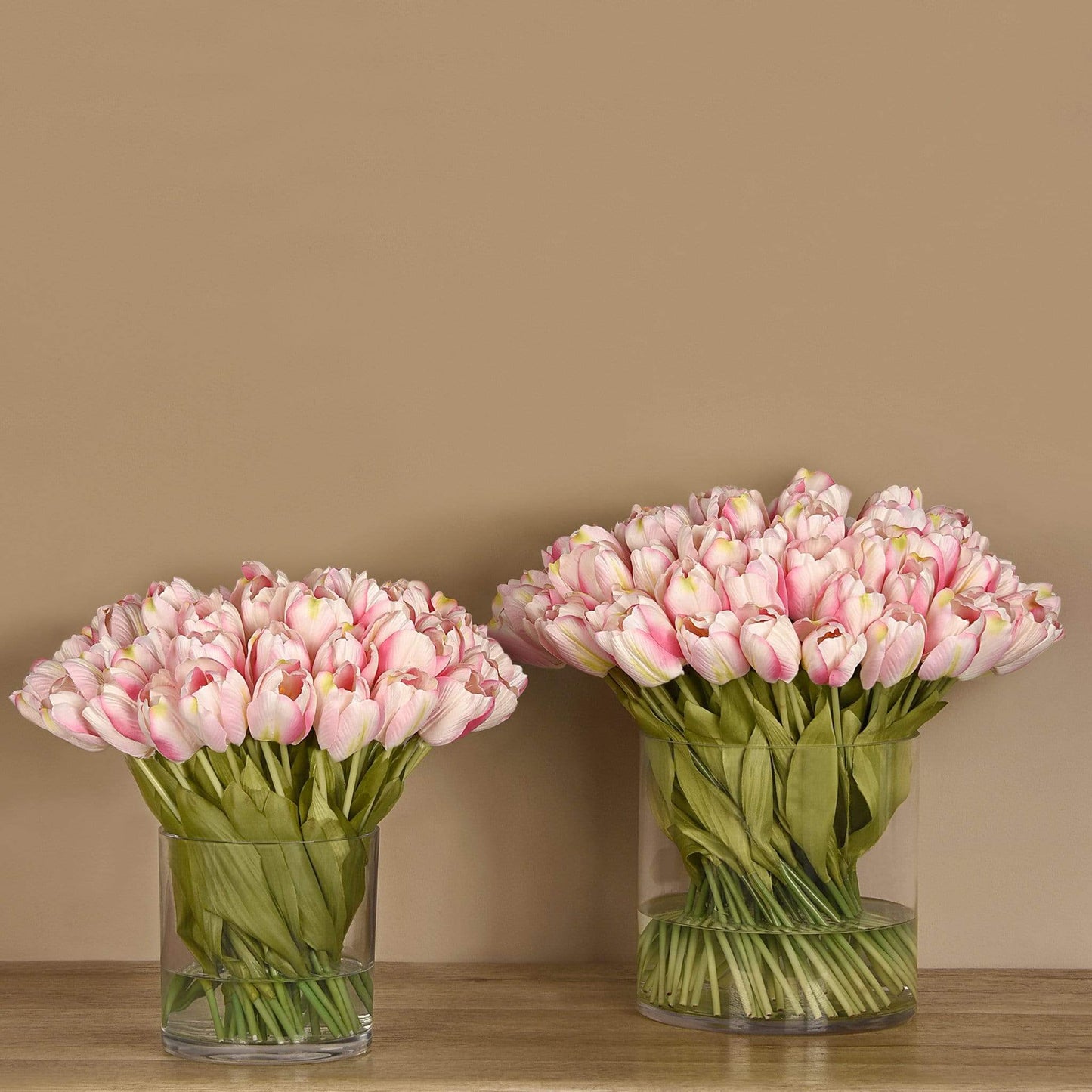 Tulip Arrangement in Glass Vase