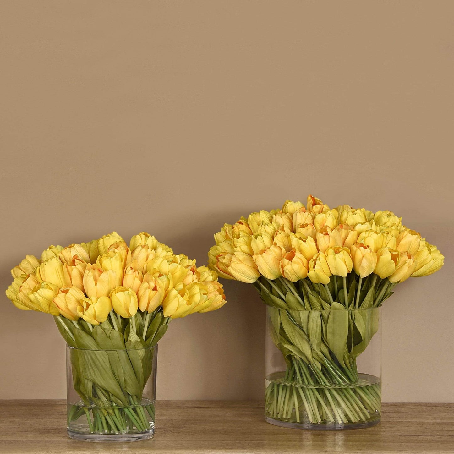 Tulip Arrangement in Glass Vase