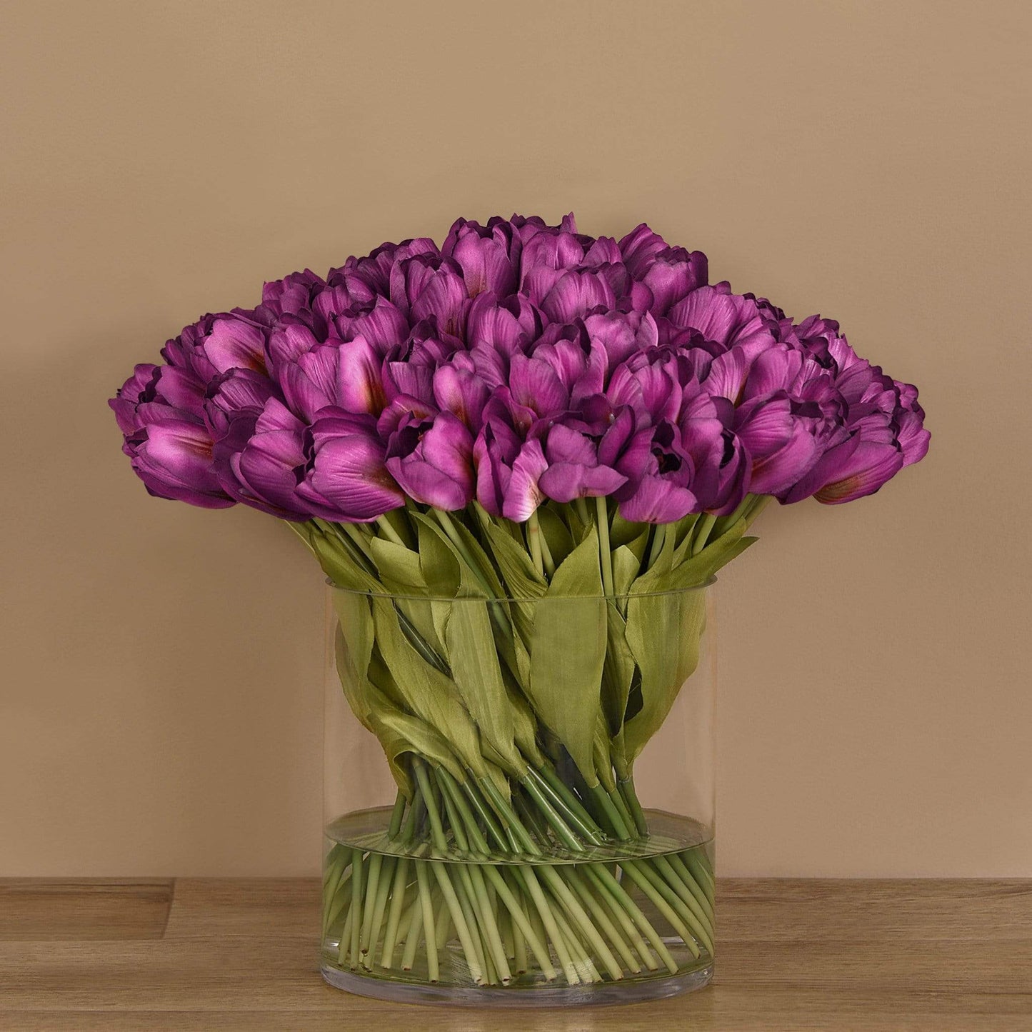 Tulip Arrangement in Glass Vase
