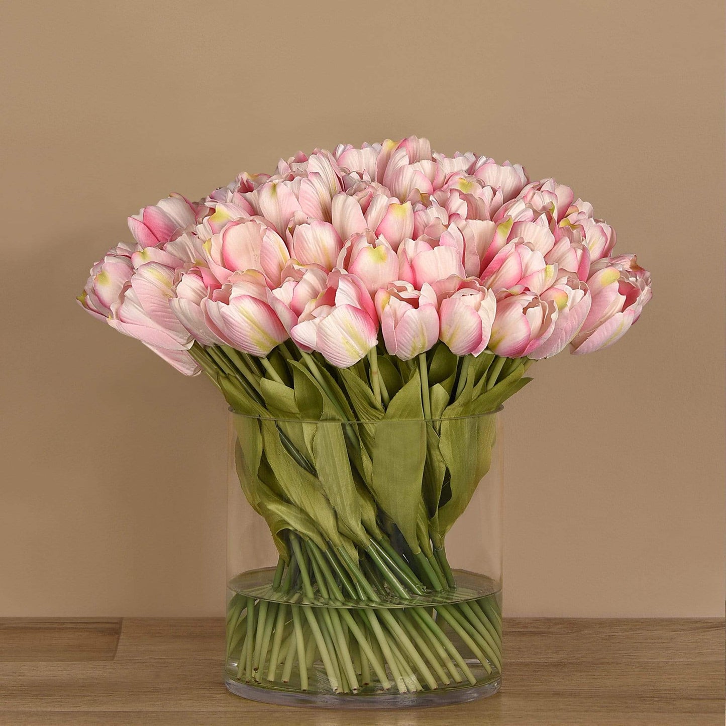 Tulip Arrangement in Glass Vase