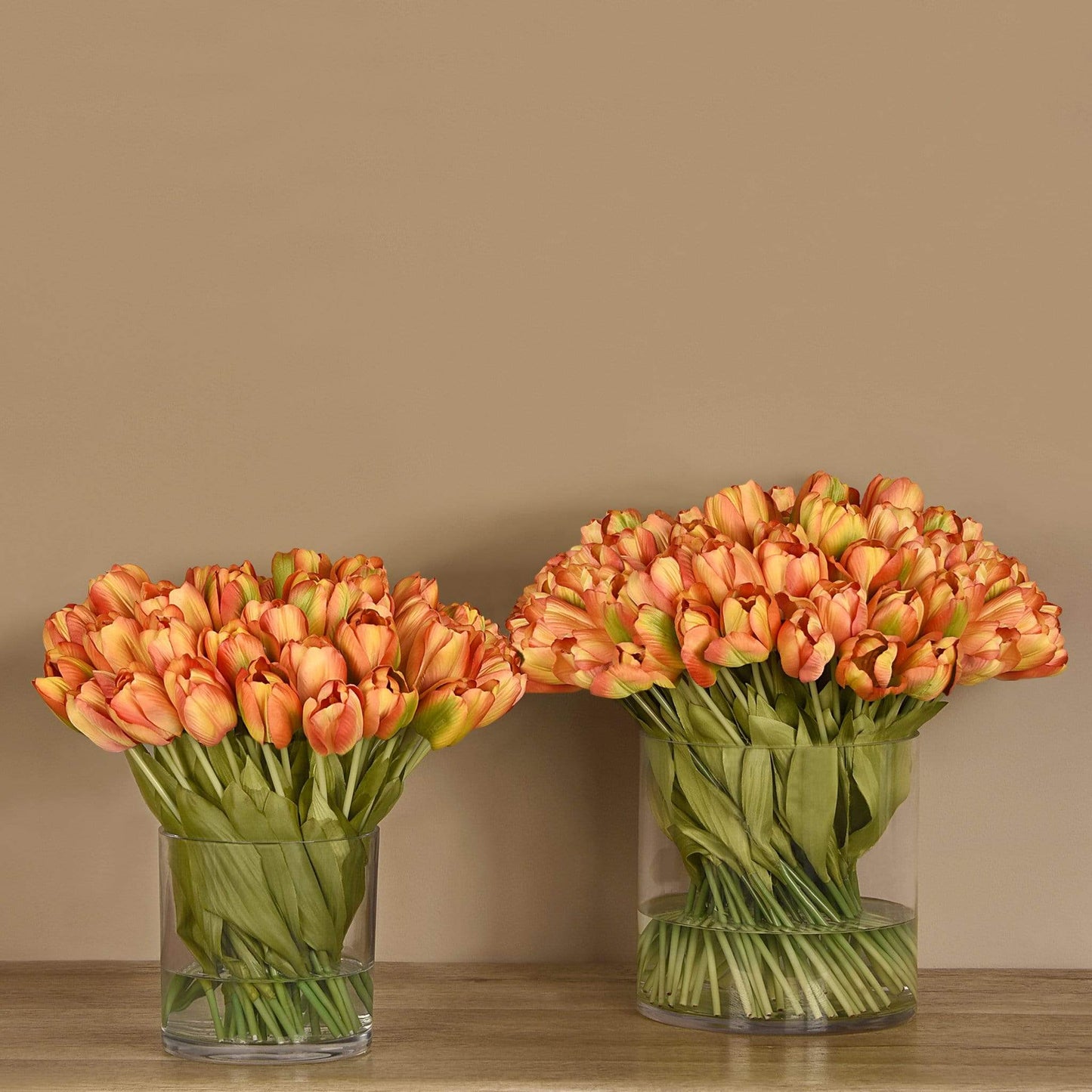 Tulip Arrangement in Glass Vase