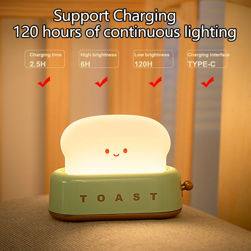 Cute Toast Night Light