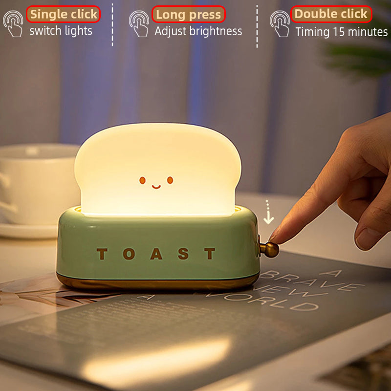 Cute Toast Night Light