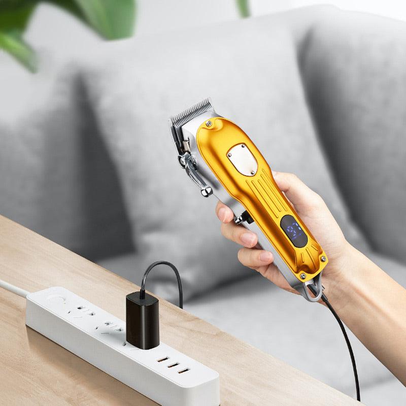 Vintage Engraving LCD Digital Display Hair Clipper